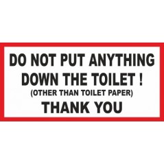 Ne rien jeter dans les WC