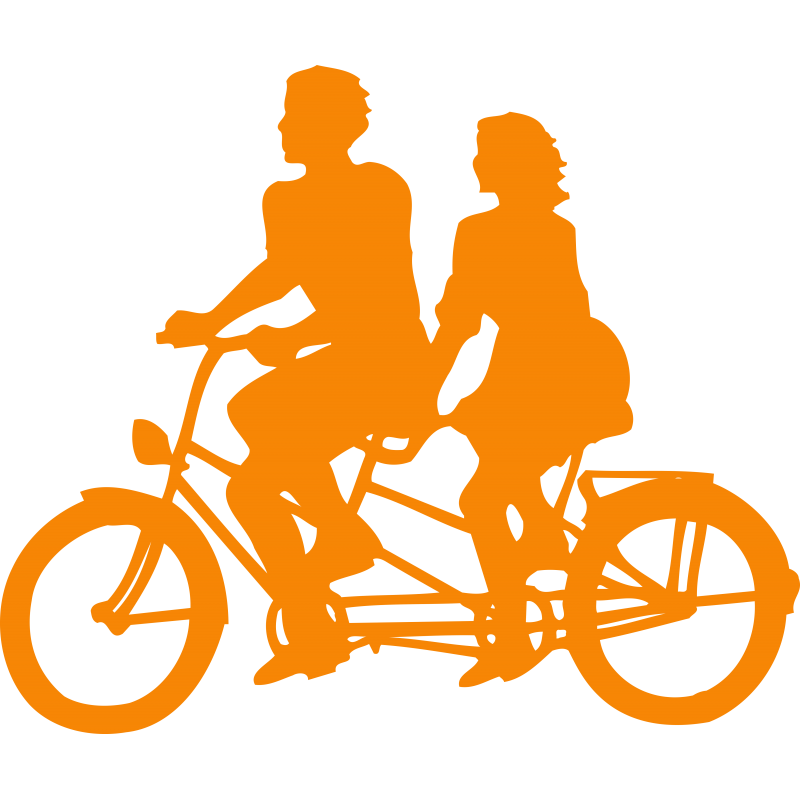 Cyclistes en tandem