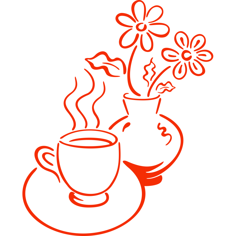Fleur et cafe