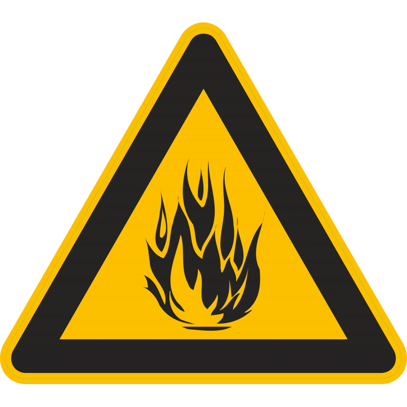 Panneau produit inflammable