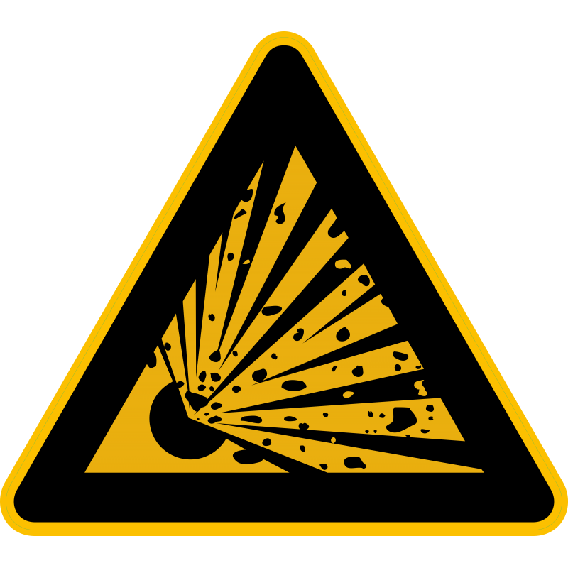 Danger matiere explosive