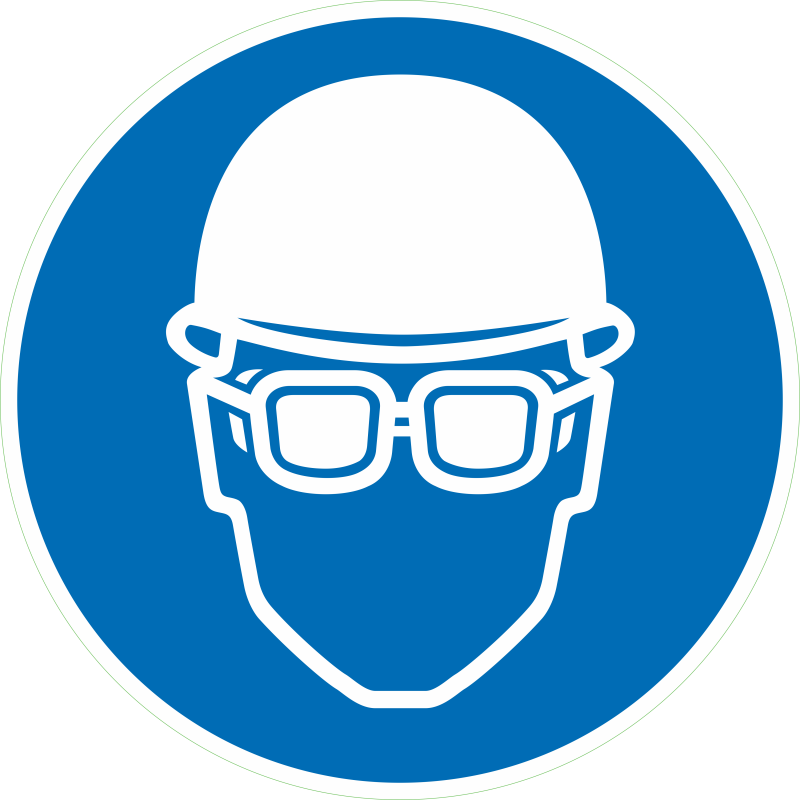 Casque et lunettes obligatoires