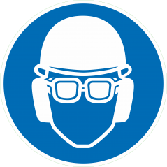 Lunettes casque et antibruit obligatoires