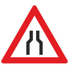 Retrecissement de la chaussee