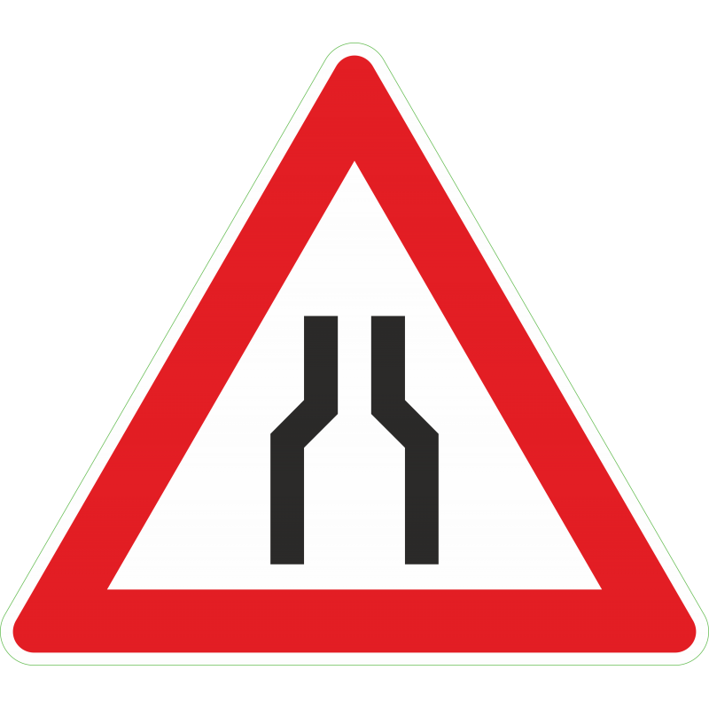 Retrecissement de la chaussee
