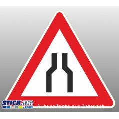 Retrecissement de la chaussee