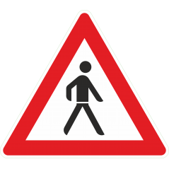 Pieton venant de la gauche