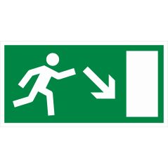 Evacuation en bas a droite