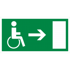Evacuation pour handicapes a droite
