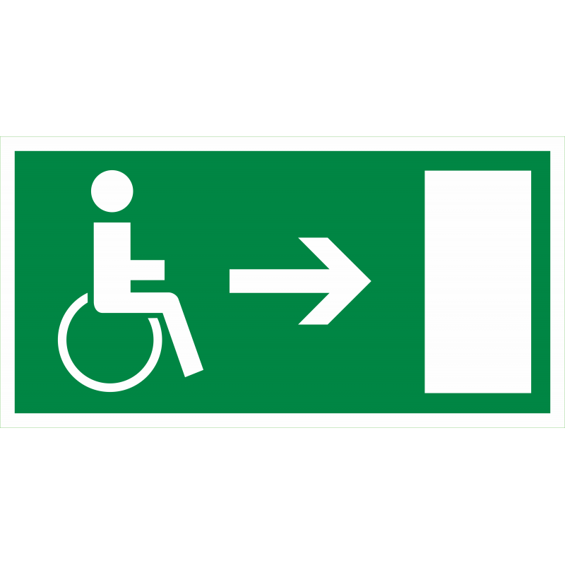 Evacuation pour handicapes a droite