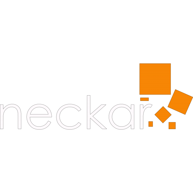 Logo Neckar (découpe blanc et orange)