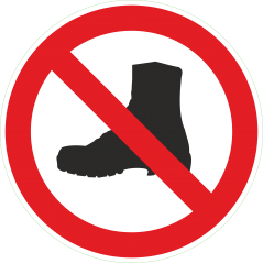 Chaussures interdites
