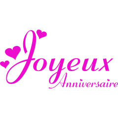 Joyeux anniversaire et coeurs