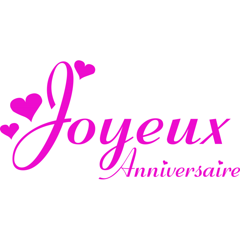 Joyeux anniversaire et coeurs