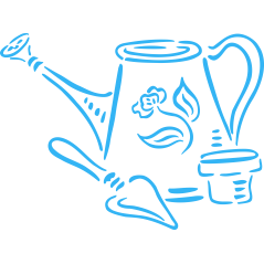 Arrosoir pelle et pot