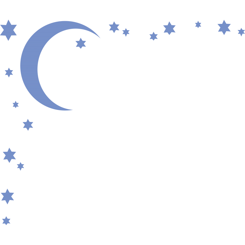 Cadres lune et etoiles