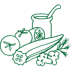 Assortiment de legumes et pot