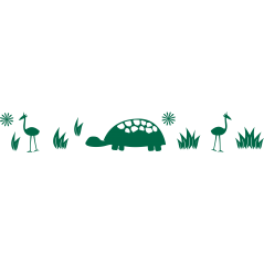 Frise tortue et herbes