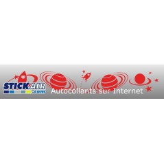 Frise planetes et  fusees