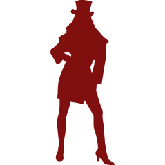 Silhouette femme et chapeau