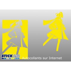 Silhouette femme avec manteau