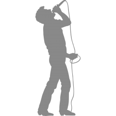 Chanteur avec micro