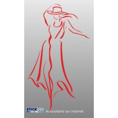 Silhouette femme au chapeau