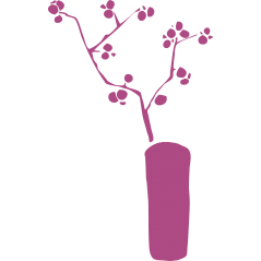 Vase branche de cerisier