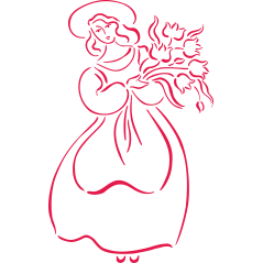 femme au bouquet