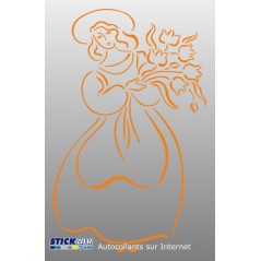 femme au bouquet
