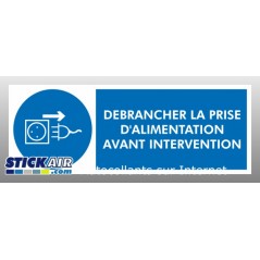Obligation de debrancher la prise electrique