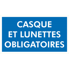 Casque et lunettes obligatoires