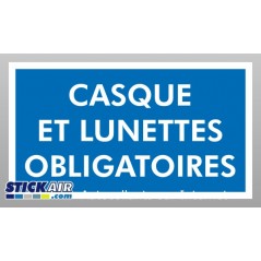 Casque et lunettes obligatoires