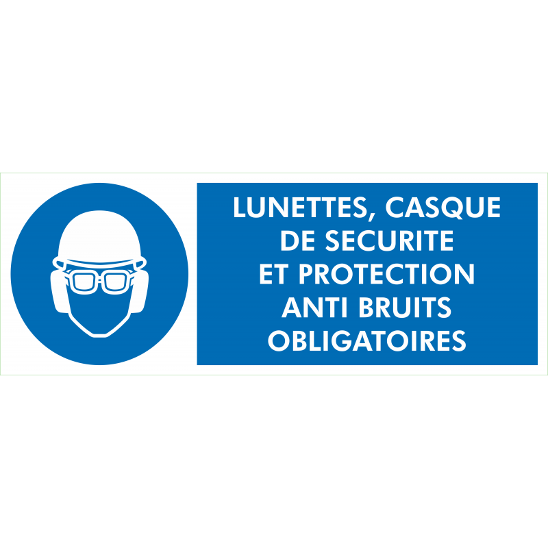 Lunettes casque et antibruit obligatoires