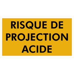 Risque de projection acide