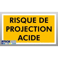 Risque de projection acide