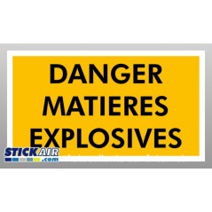 Danger matieres explosives