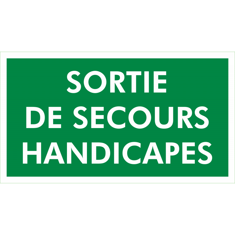 Sortie de secours pour handicapes