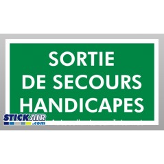 Sortie de secours pour handicapes