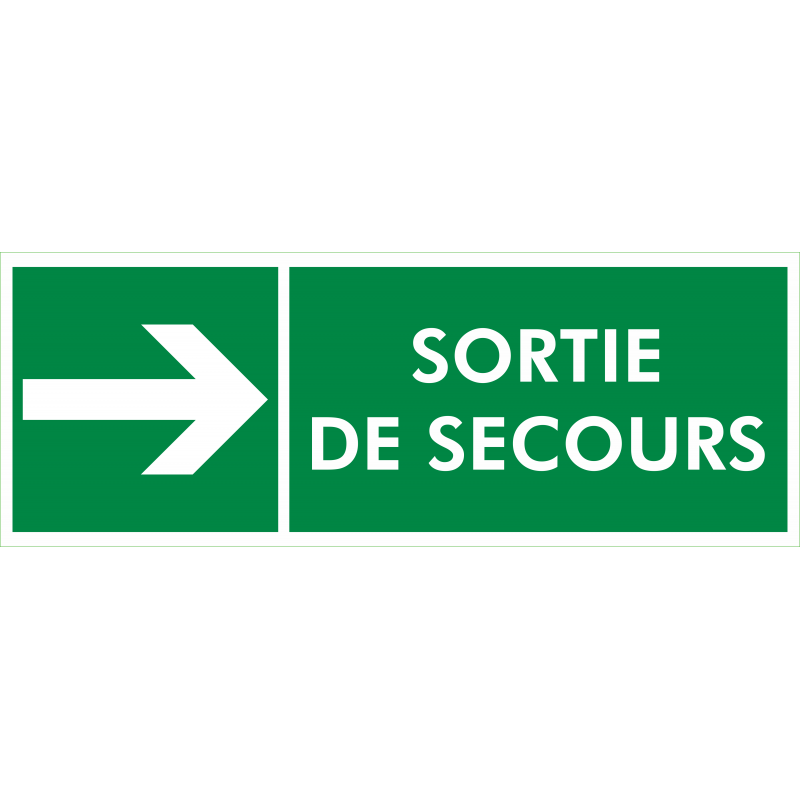 Sortie de secours fleche à droite