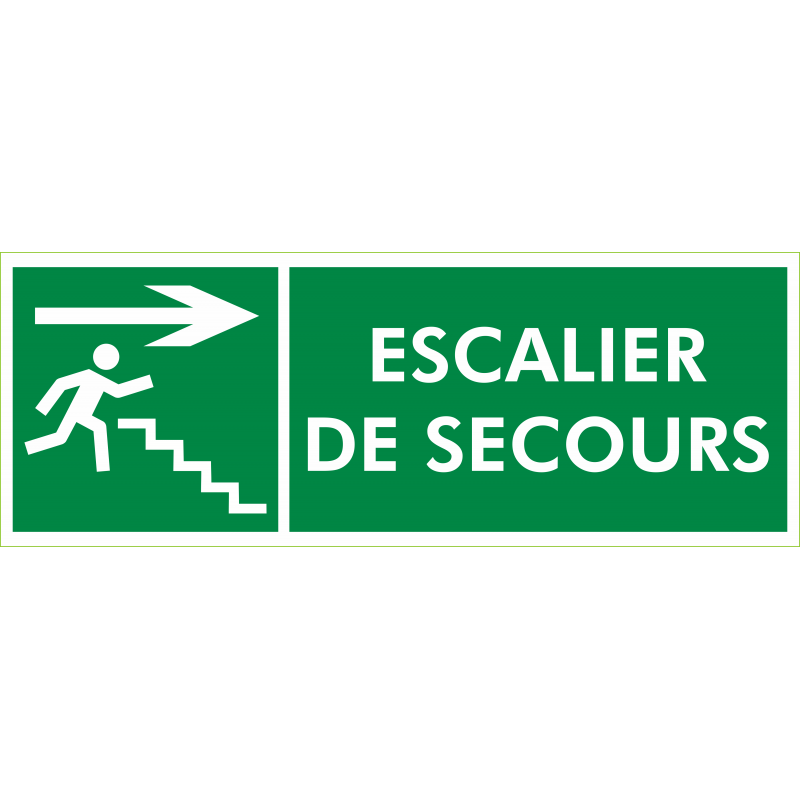 Escalier de secours et fleche à droite