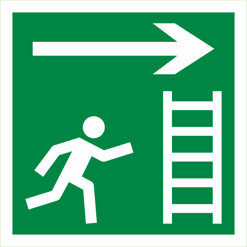 Echelle de secours à droite