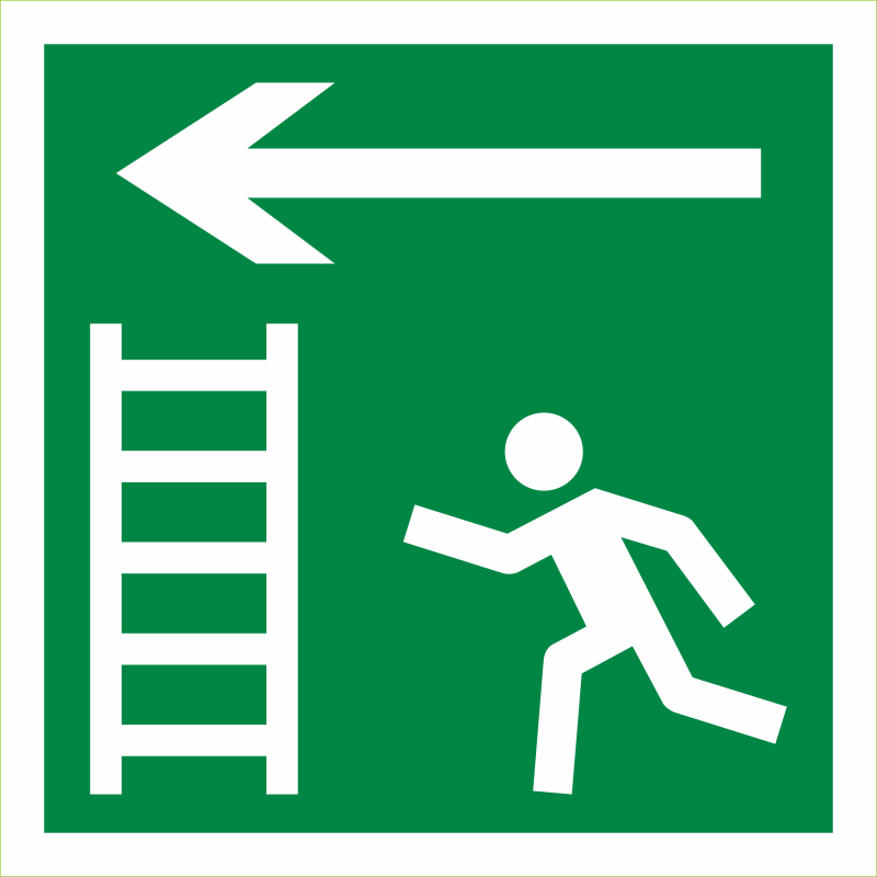 Echelle de secours à gauche