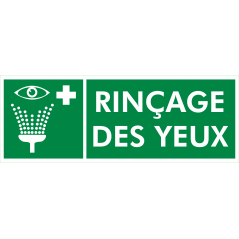 Rinçage des yeux