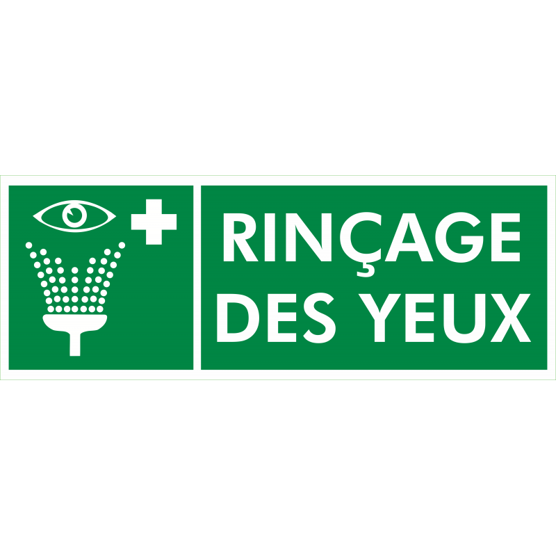 Rinçage des yeux