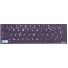 Autocollant  AZERTY - Fond noir Texte blanc