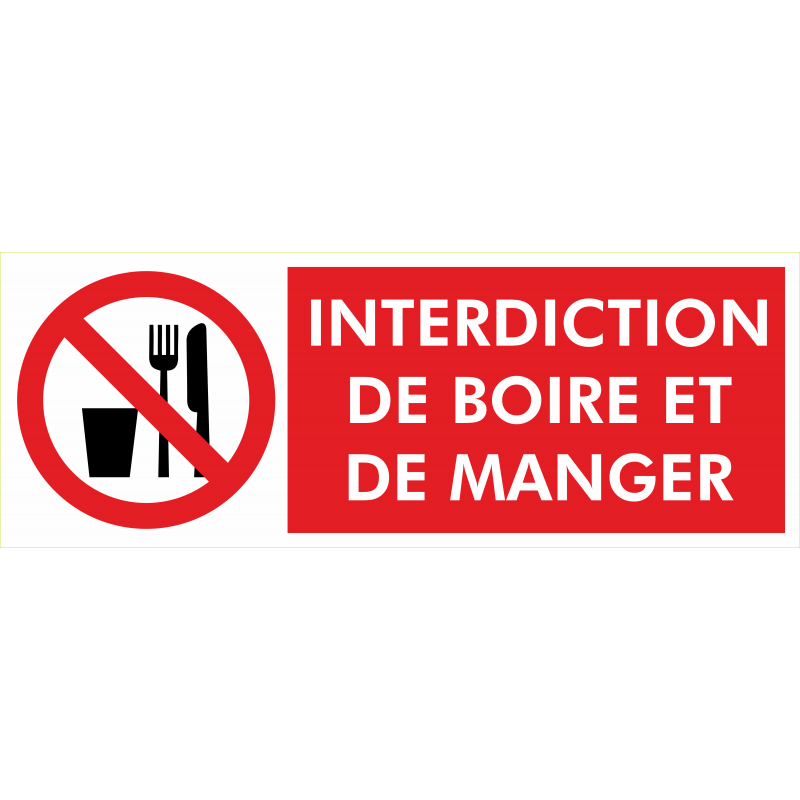 Interdiction de boire et de manger