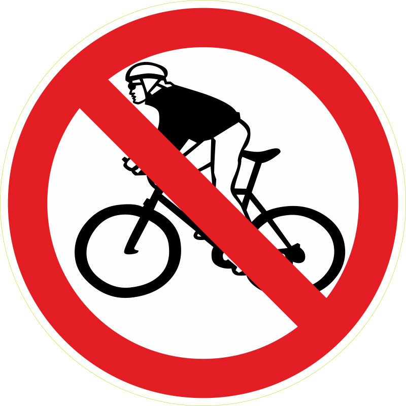 Cycliste interdit