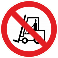 Interdit aux vehicules de manutention