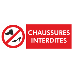 Chaussures interdites